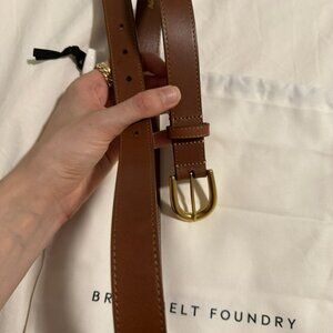 Brown Leather and Brass Belt